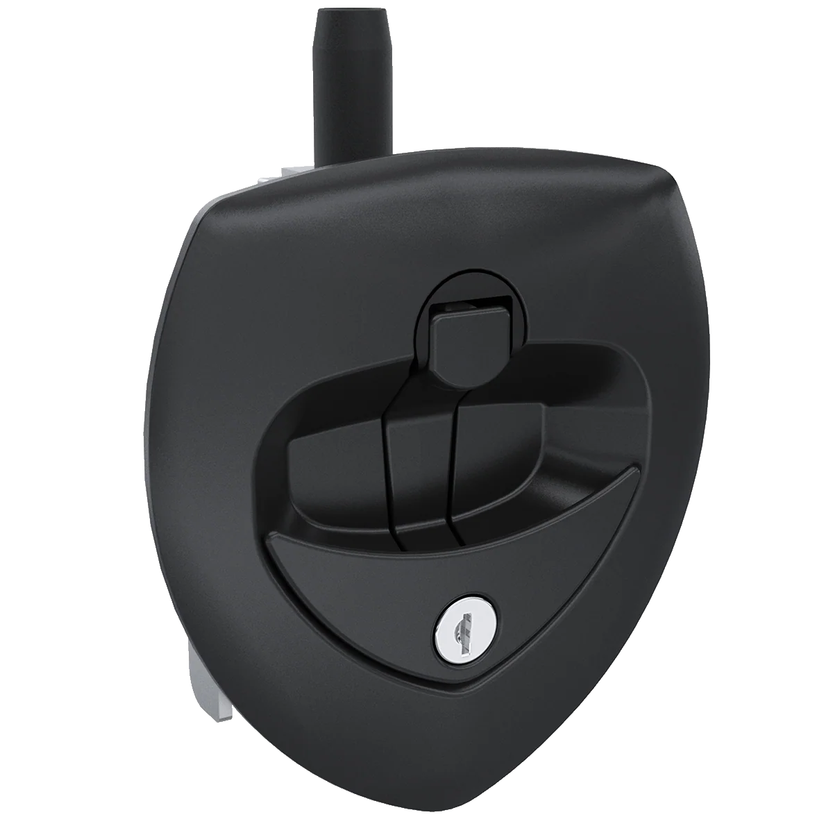 Southco Flush Mount Curved Lift-and-Turn Compression T-Handle Latch with key lock, Black